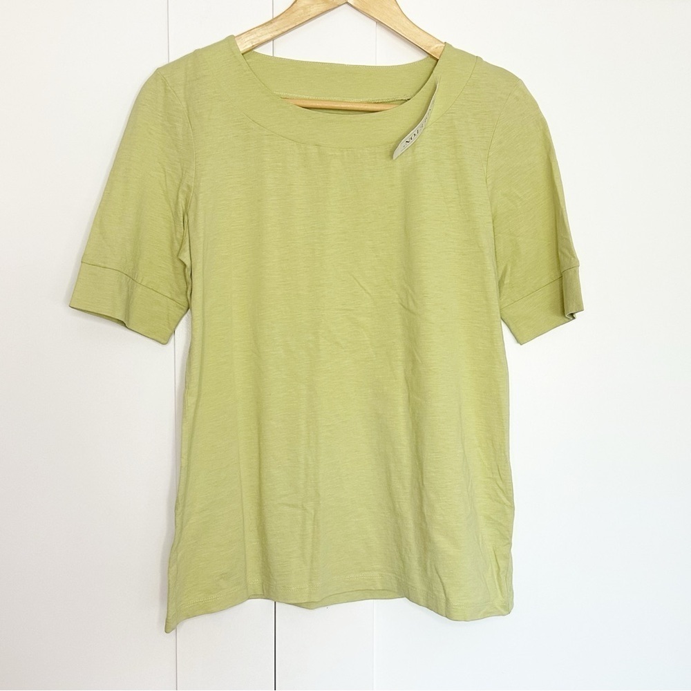 Pendleton 100% Cotton Short Sleeve Top Medium petite Tee T-shirt Green bold new
